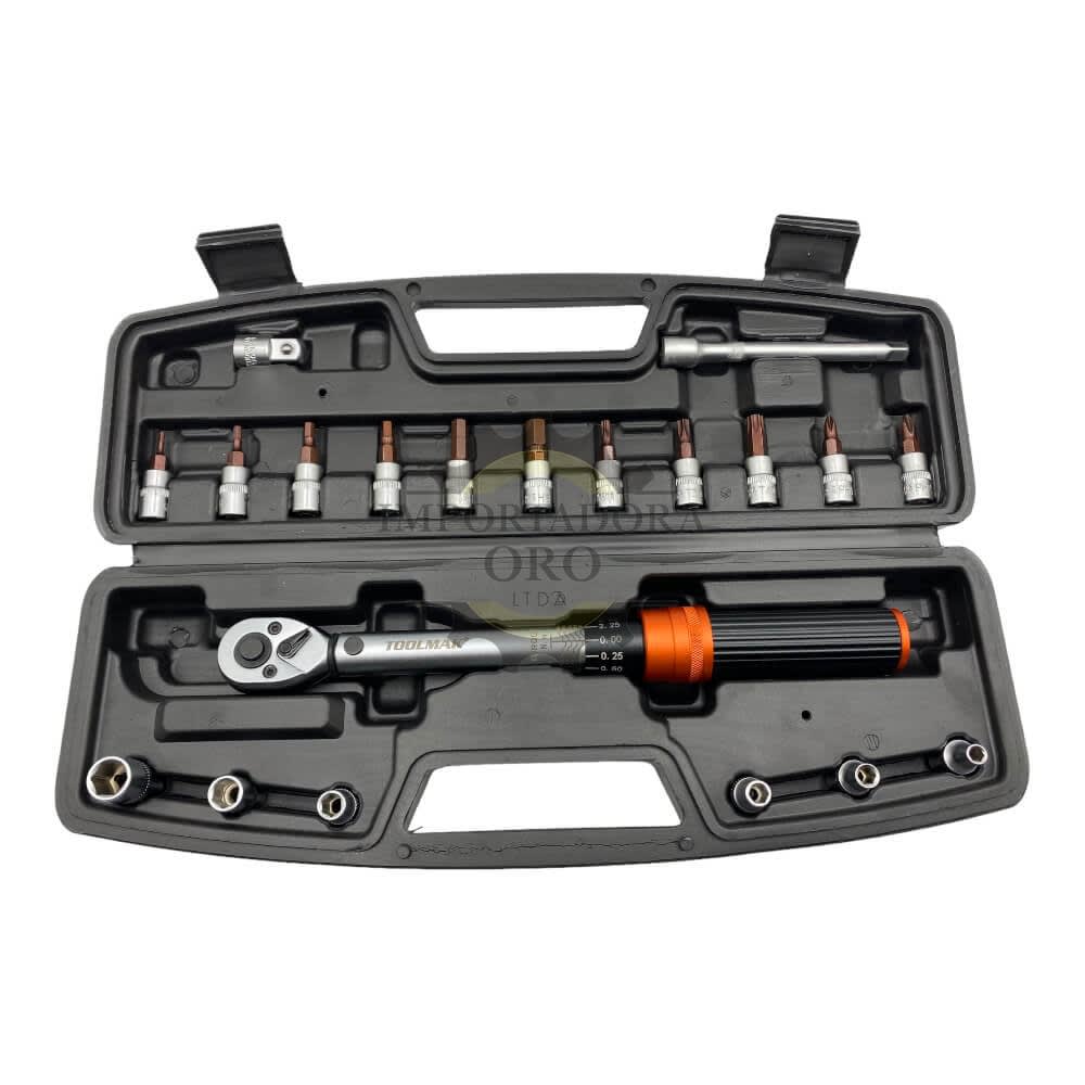 Juego de llave torque 1/4