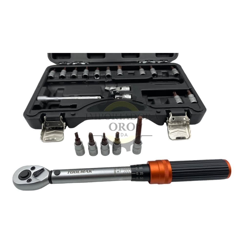 Juego de llave torque 1/4