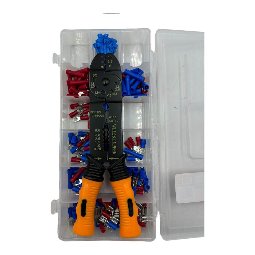 Kit Alicate Pelacable con Terminales 181pcs Tmk200862
