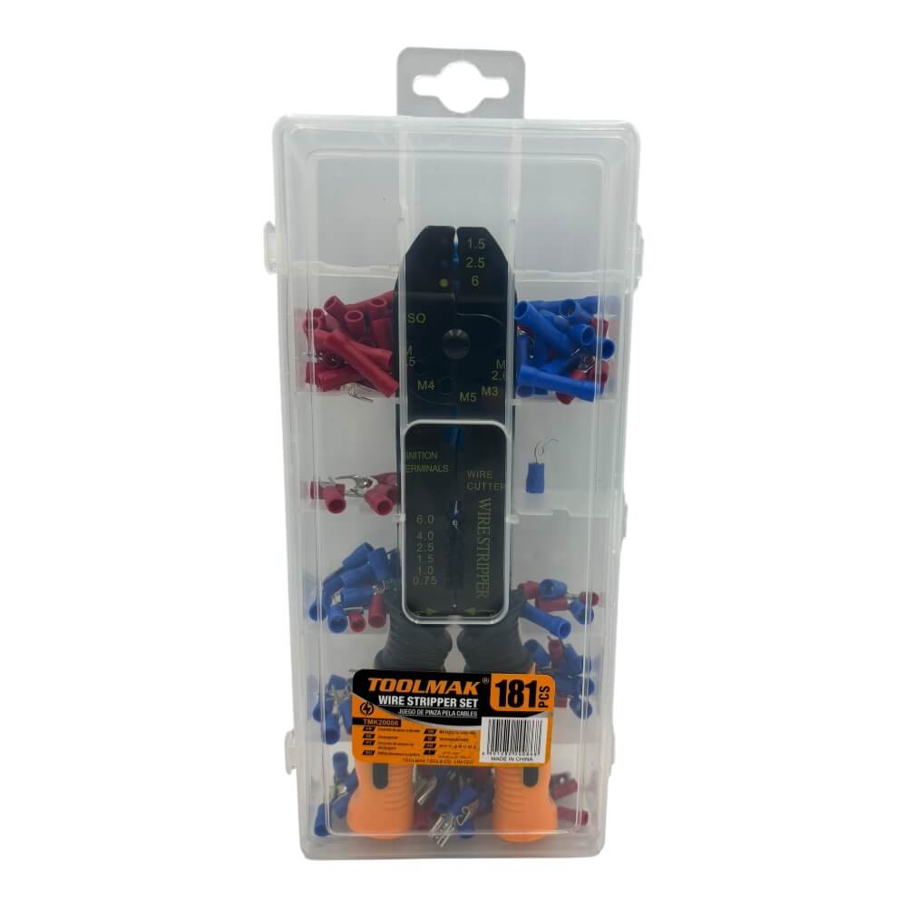 Kit Alicate Pelacable con Terminales 181pcs Tmk20086 0