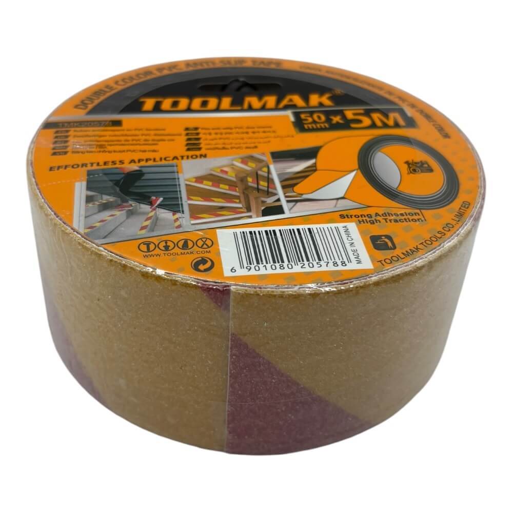 Cinta Antideslizante amarillo y rojo 50mmx5m TMK205782