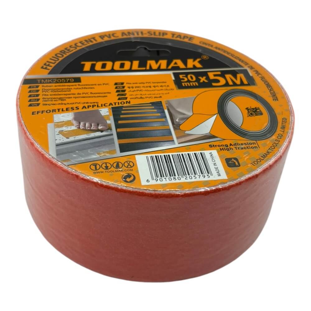 Cinta Antideslizante Fluor Naranjo 50mmx5mt TMK205792