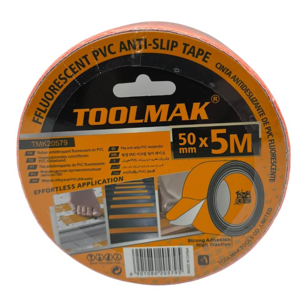 Cinta Antideslizante Fluor Naranjo 50mmx5mt TMK20579 0