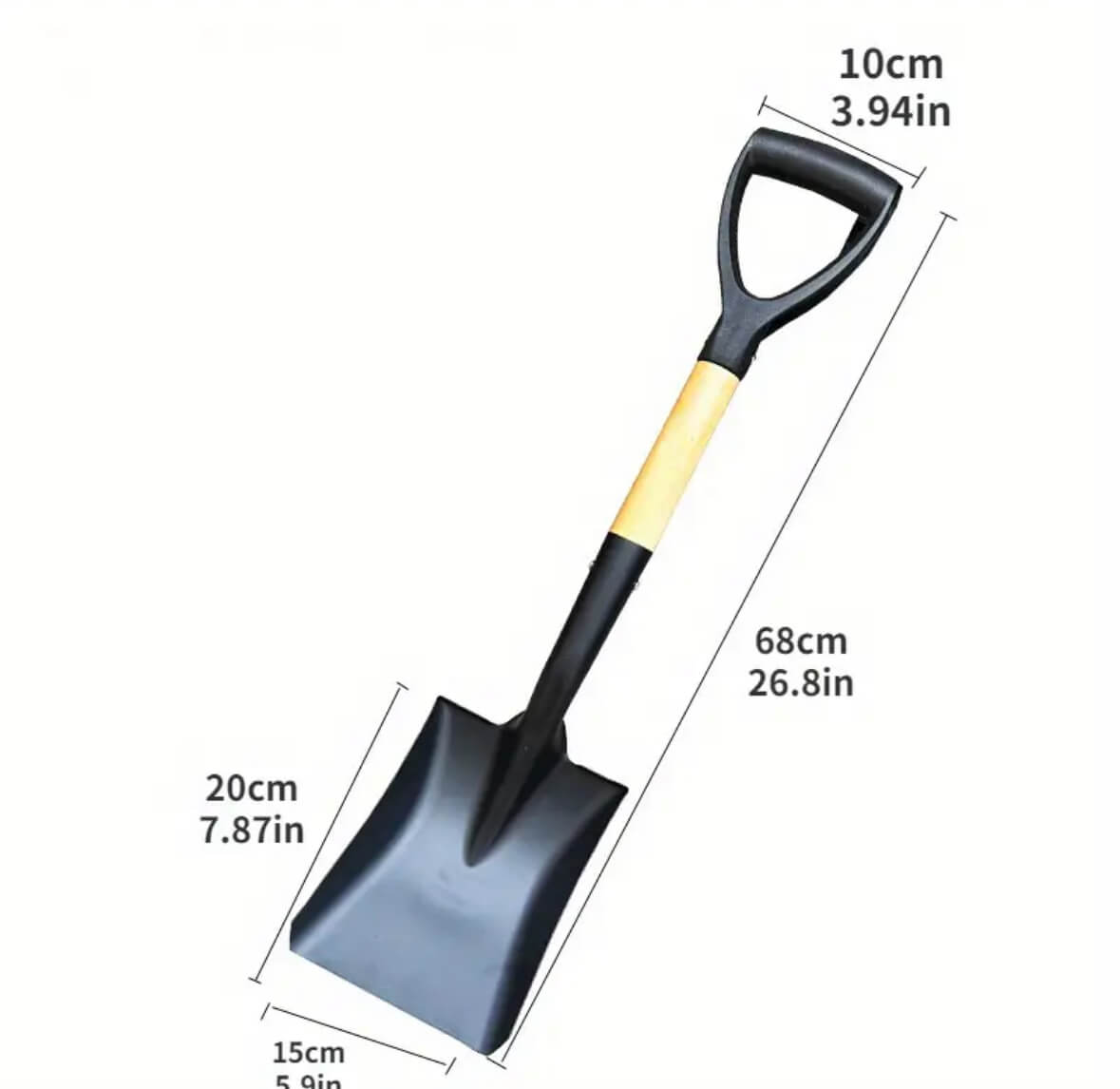 Pala Cuadrado Mango de Madera Corto Ylq68f 0