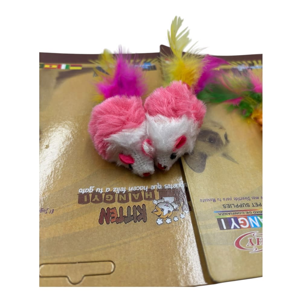 Set Juguete Para Gato 2 ratones 12 pcs ZCX81 0