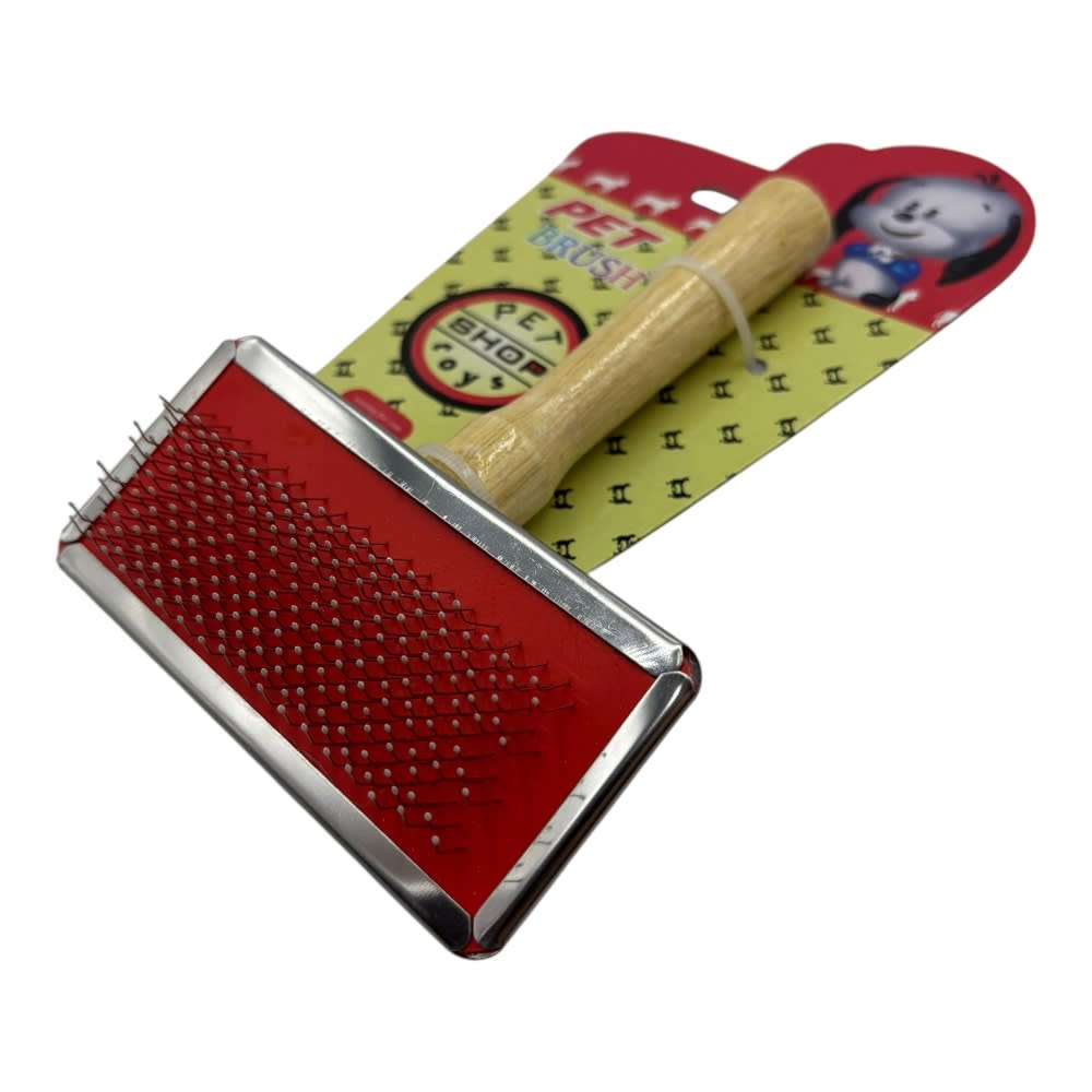 Cepillo Agujas finas Mango Madera 13.5x8.5cm 12pcs ZCXA062