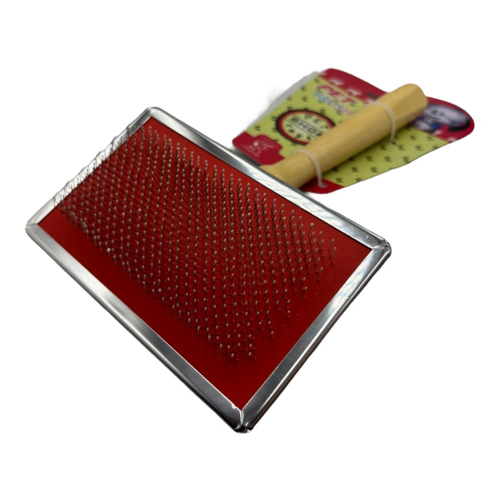 Cepillo Agujas Finas mango madera 10x12cm 12 pcs ZCXA06L2