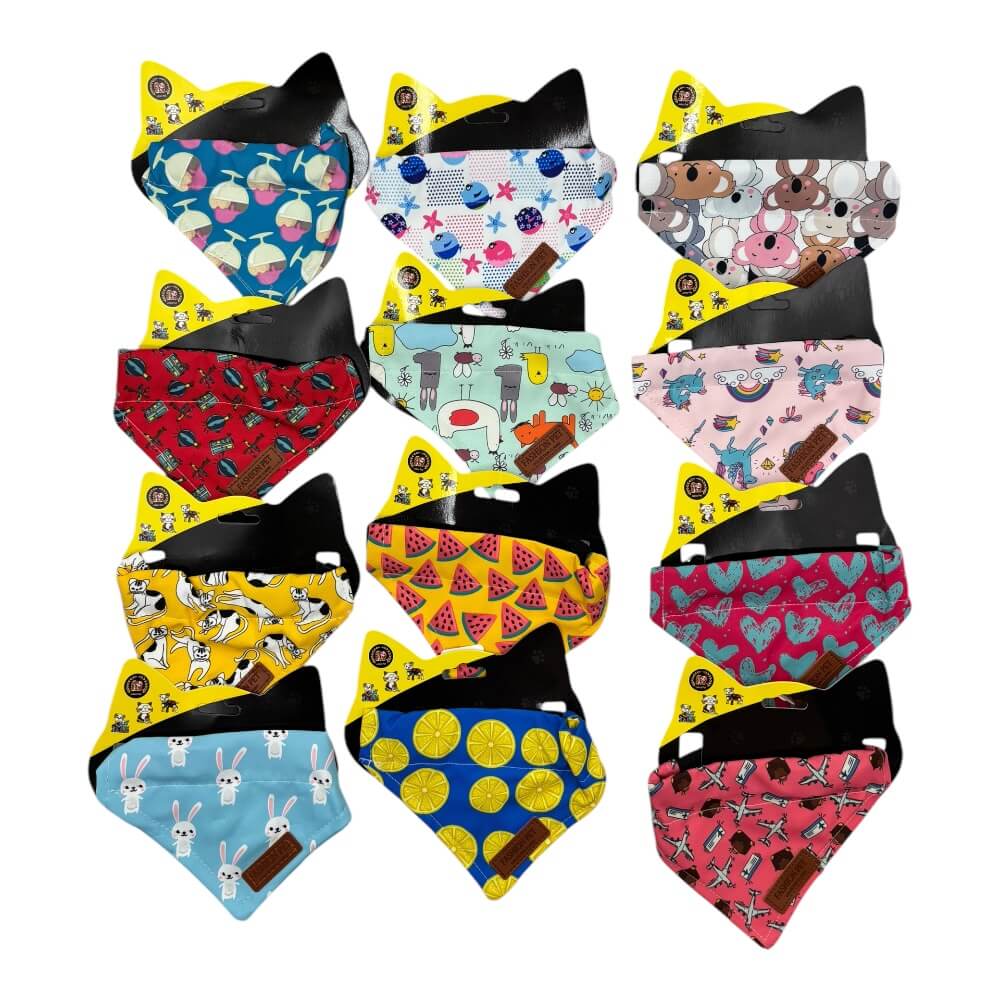 Collar Con Bandana 12 pcs Diseño Aleatorio ZCXA15B2