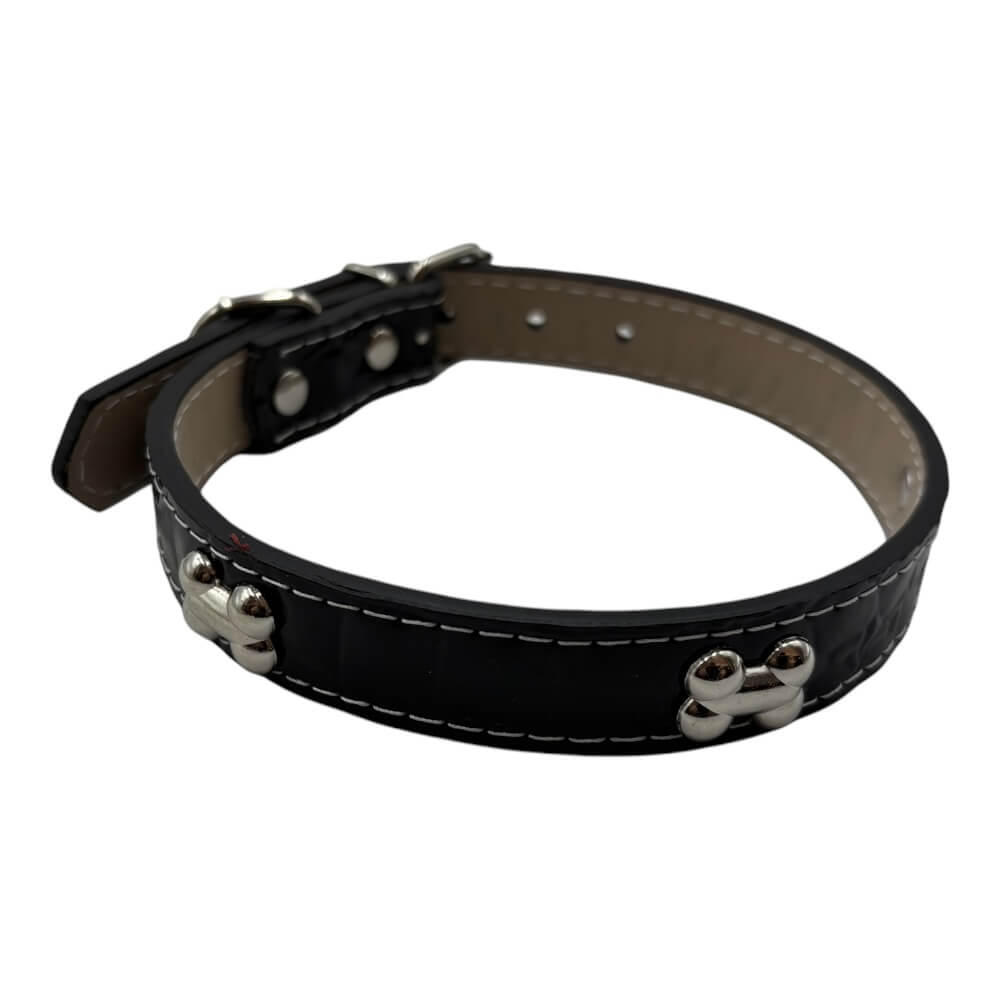 Collar Charol 3 Huesos 2x46cm 12 pcs Color Aleatorio ZCXA3063