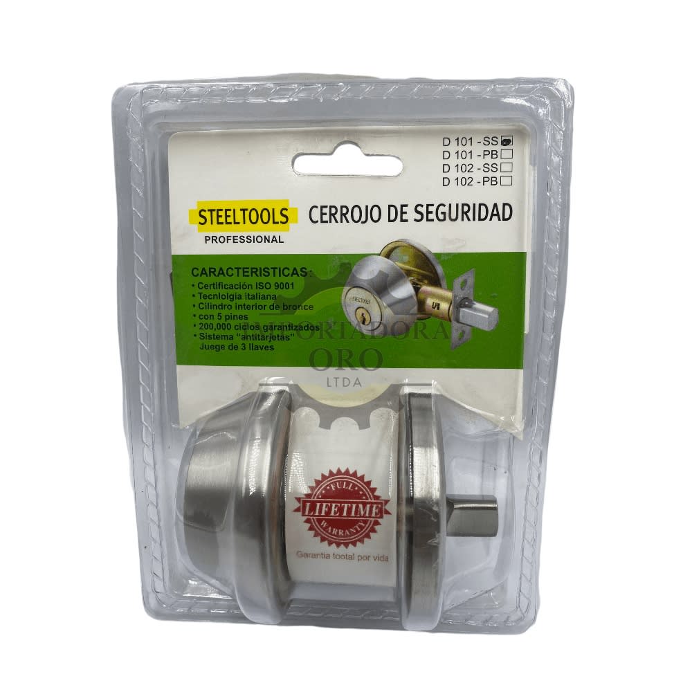 Cerrojo de seguridad tipo mariposa plateado