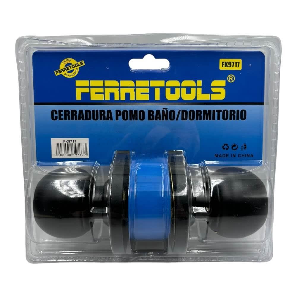 Cerradura Pomo Dormitorio Negro FK9717
