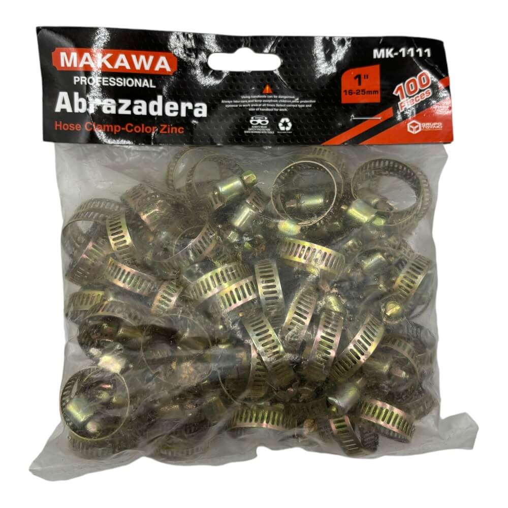 Abrazadera metalica  1" 100Pcs Mk1111