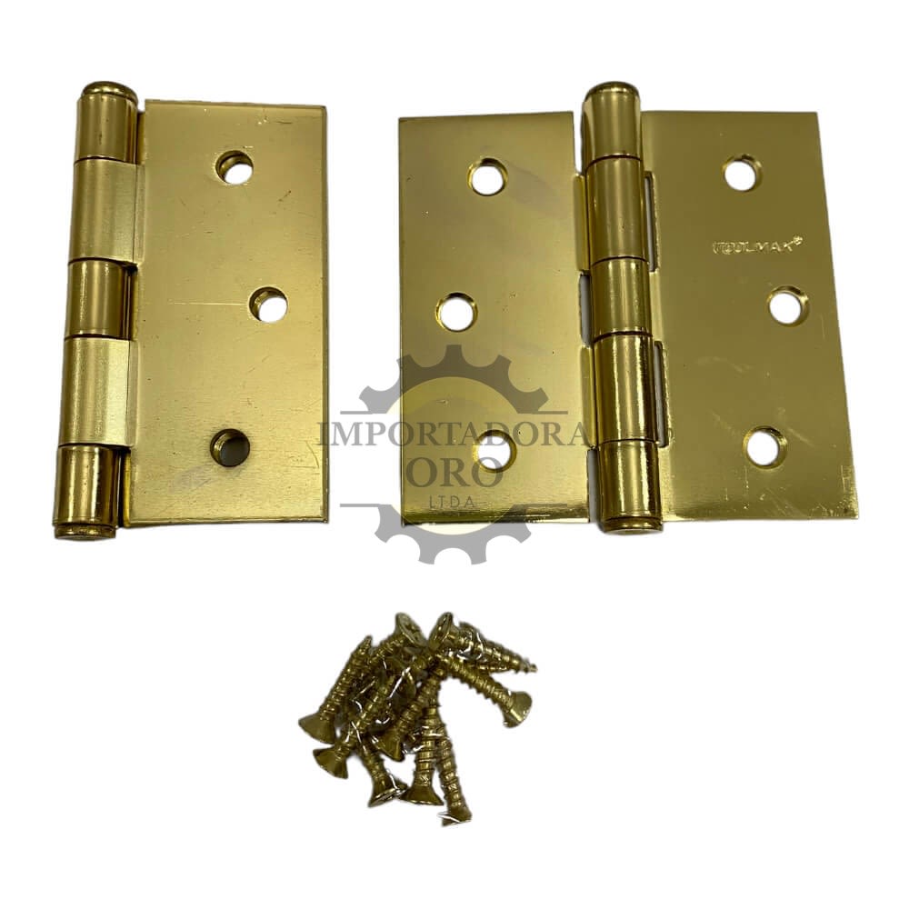 Bisagra 3x3" Dorado 1 par Tmk19414