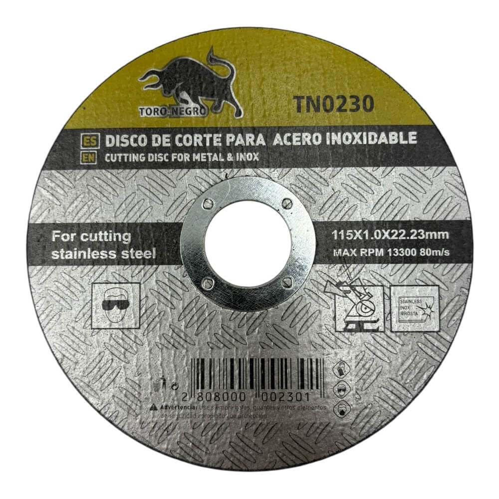 Disco de corte para acero inoxidable 4 1/2" TN0230