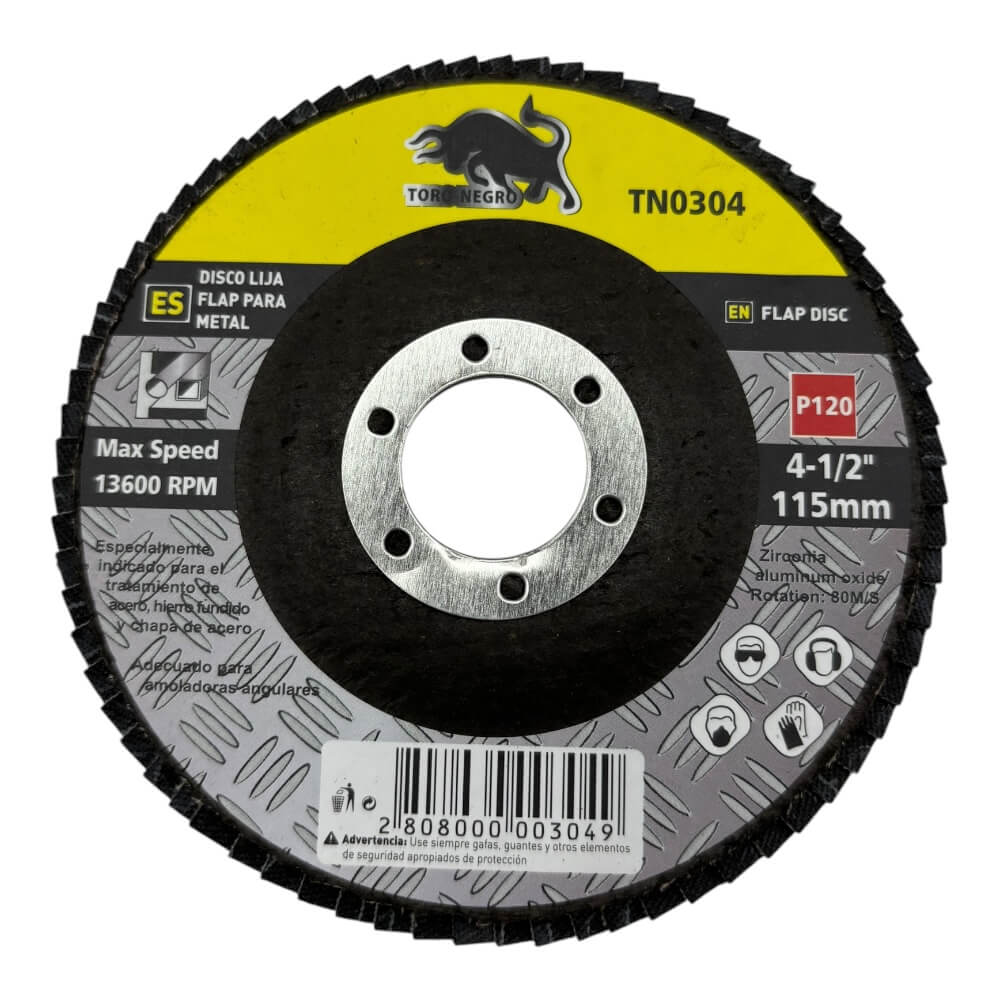 Disco traslapado 4 1/2" p120 TN0304