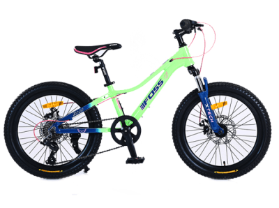 BICICLETA FOSS ARO 20 NIÑA.  VERDE / AZUL / FUCSIA