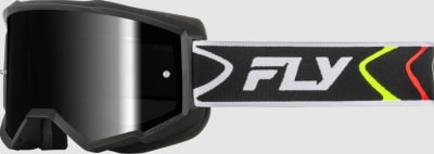 Zone Goggle Black/White W/Black Mirror/Smoke Lens
