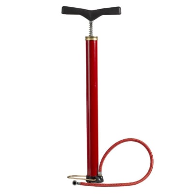 BOMBA DE PIE ROJA CON ADAPTADOR DE AUTO COMPATIBLE / GENERICO