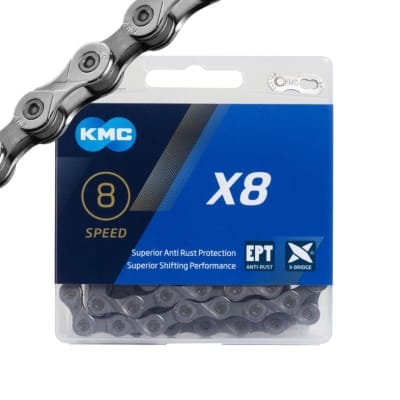 CADENA KMC X8 EPT EPT 8 VELOCIDADES SHIMANO / CAMP / SRAM
