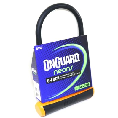 Candado OnGuard Llave U-Lock NS 115X230mm Naranjo