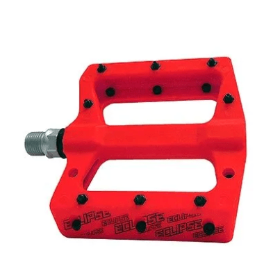 Pedal Eclipse MTB Resina Sellado con pins Rojo