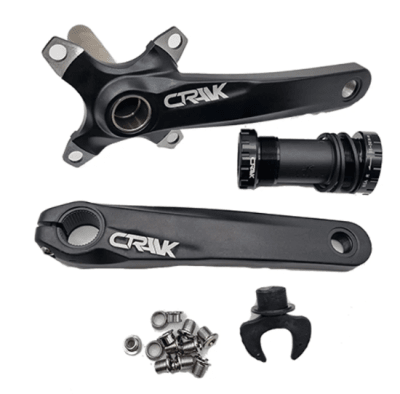 Volante aluminio con eje integrado CRANK 170mm negro CRANK