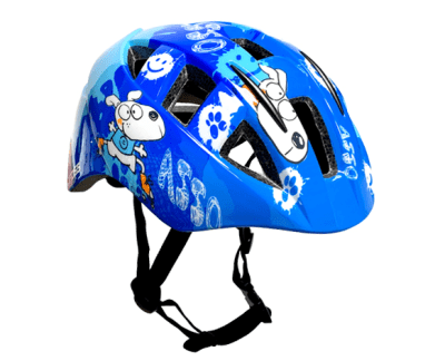Casco FOSS Niño, In-Mould, Blue Dog, 46-51cm.