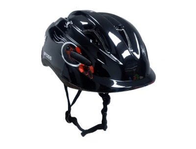 Casco FOSS Niño, In-Mould, Black Spider, 48-54