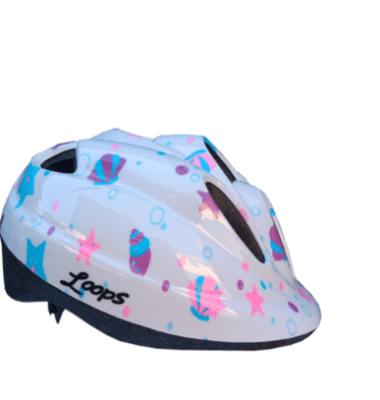 Casco LOOPS OCEAN WHITE Niña M C/regulación