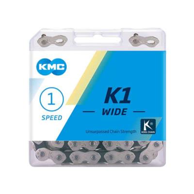 Cadena KMC 1V K710 BMX 1/2 x 1/8 - 112L Negra cromada