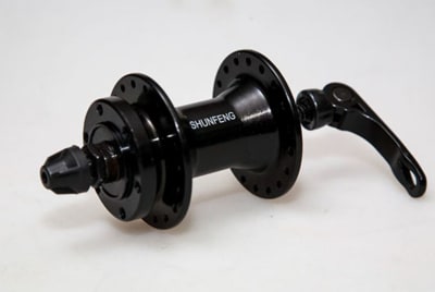 Maza China Delantera 9x100mm 36H QR Disco 6P Aluminio Negro