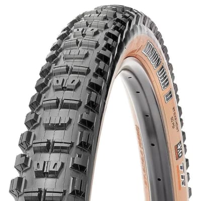NEUMÁTICO MAXXIS KEVLAR MINION DHR II 27.5 X 2.4 WT EXO TR BANDA CAFÉ