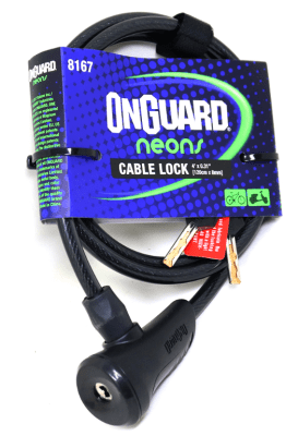 Candado ONGUARD 120cm x 8mm Negro