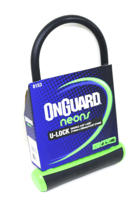 CANDADO ONGUARD LLAVE U-LOCK 115X230MM VERDE