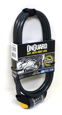 CANDADO ONGUARD CLAVE ESPIRAL NS 180CMX8MM AMARILLO