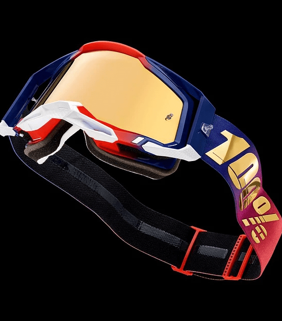ANTIPARRA 100% RACECRAFT 2 GOGGLE UNITED-TRUE GOLD MIRROR LENS1