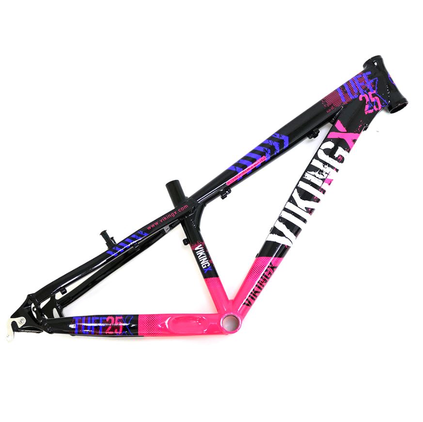 CUADRO DIRT ALUMINIO VIKING TUFF NEGRO / ROSADO1