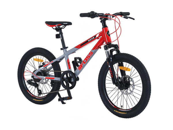 BICICLETA FOSS 20 NIÑO C/DISCO 7VEL. GREY/RED2