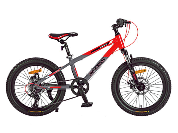 BICICLETA FOSS 20 NIÑO C/DISCO 7VEL. GREY/RED1