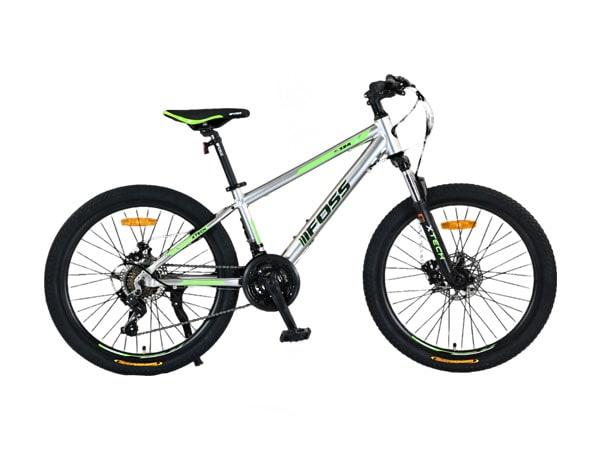 BICICLETA FOSS 24 NIÑO C/DISCO 21VEL. GREY/GREEN1