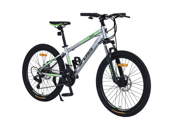 BICICLETA FOSS 24 NIÑO C/DISCO 21VEL. GREY/GREEN2