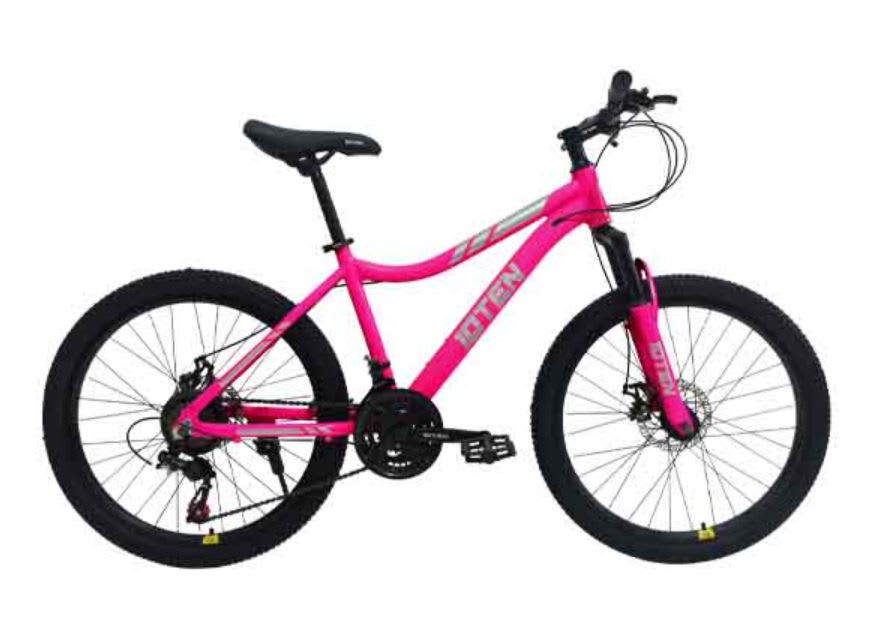 Bicicleta 10TEN Aluminio Aro 24, 21 Velocidades Pink-Silver1