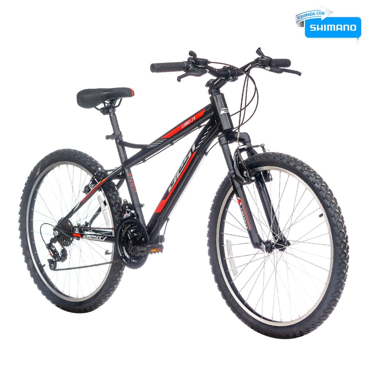 BICICLETA BEST LARUS MTB ARO 24 ACERO 18V2