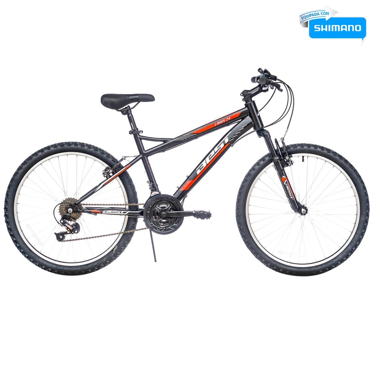 BICICLETA BEST LARUS MTB ARO 24 ACERO 18V1