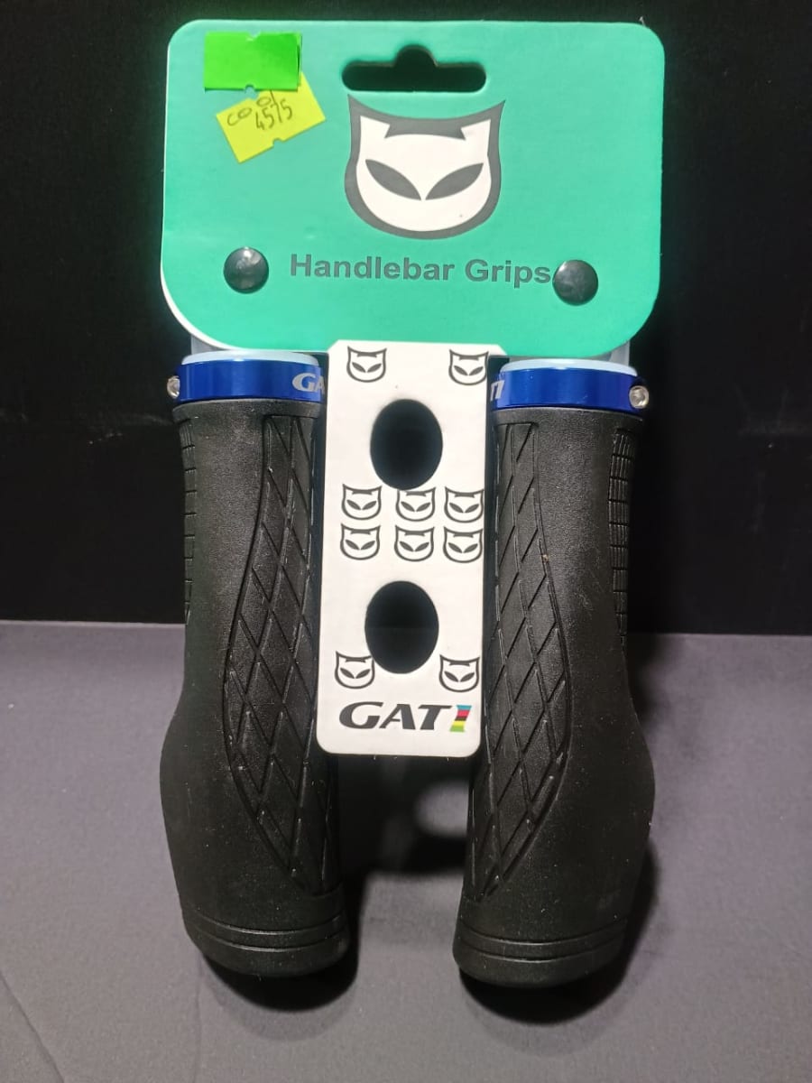 PUÑO ERGONOMICO GATI NEGRO CON RING AZUL 130 MM1