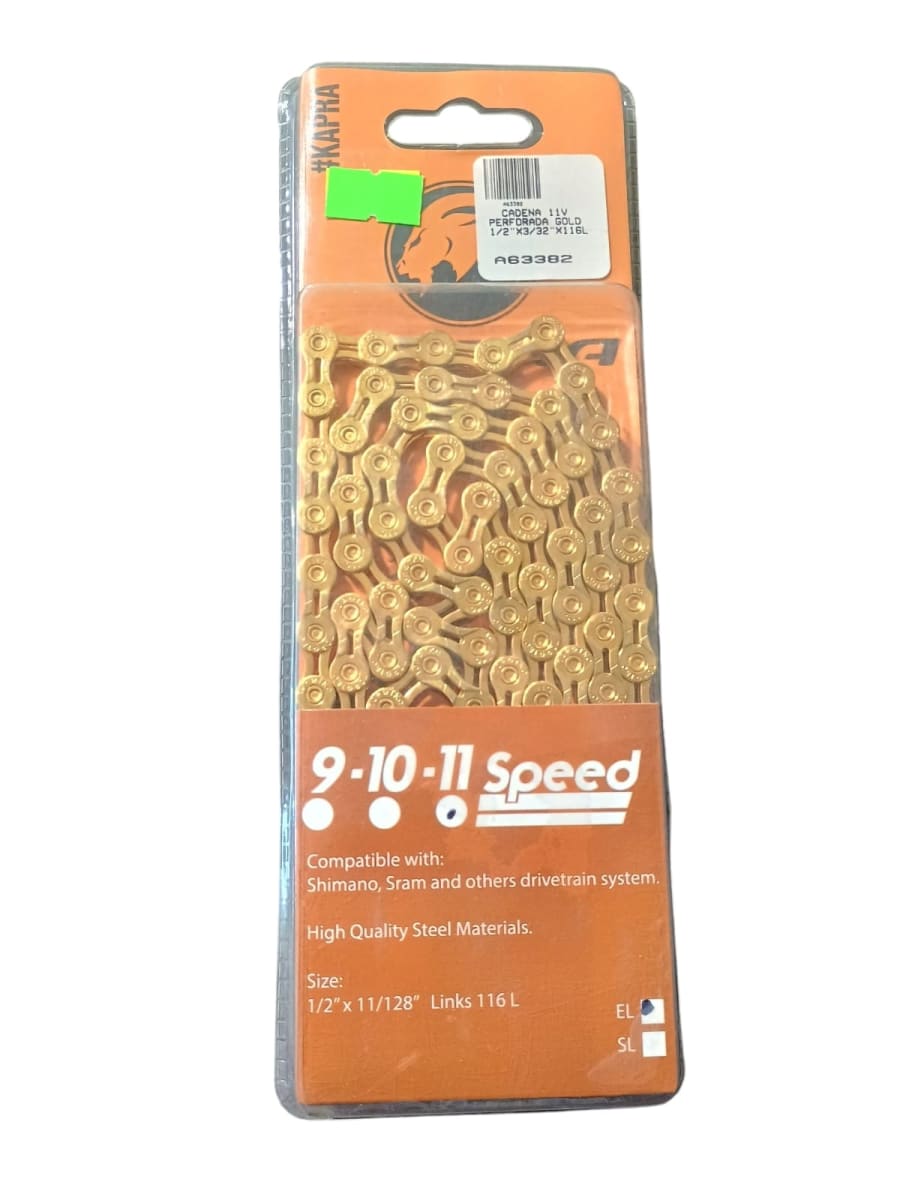 CADENA 11V PERFORADA GOLD 1/2