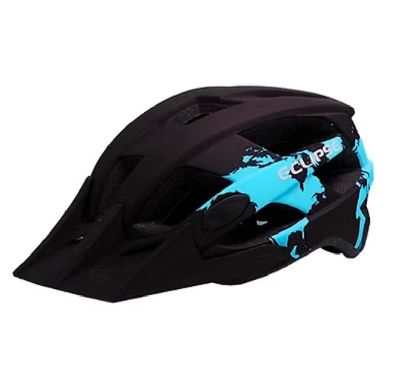 CASCO MTB ECLIPSE MOD-ENDURO NEGRO-TURQUESA L1