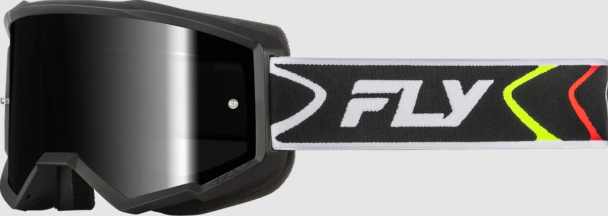 Zone Goggle Black/White W/Black Mirror/Smoke Lens1