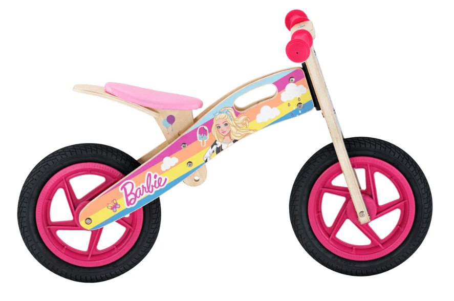 BARBIE BICICLETA MADERA FUCSIA / CELESTE2