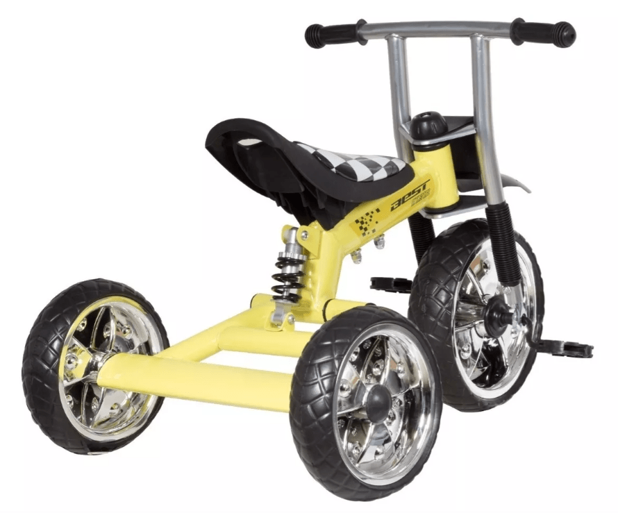 Triciclo Best Niño con amortiguación Amarillo 2 a 7 años2